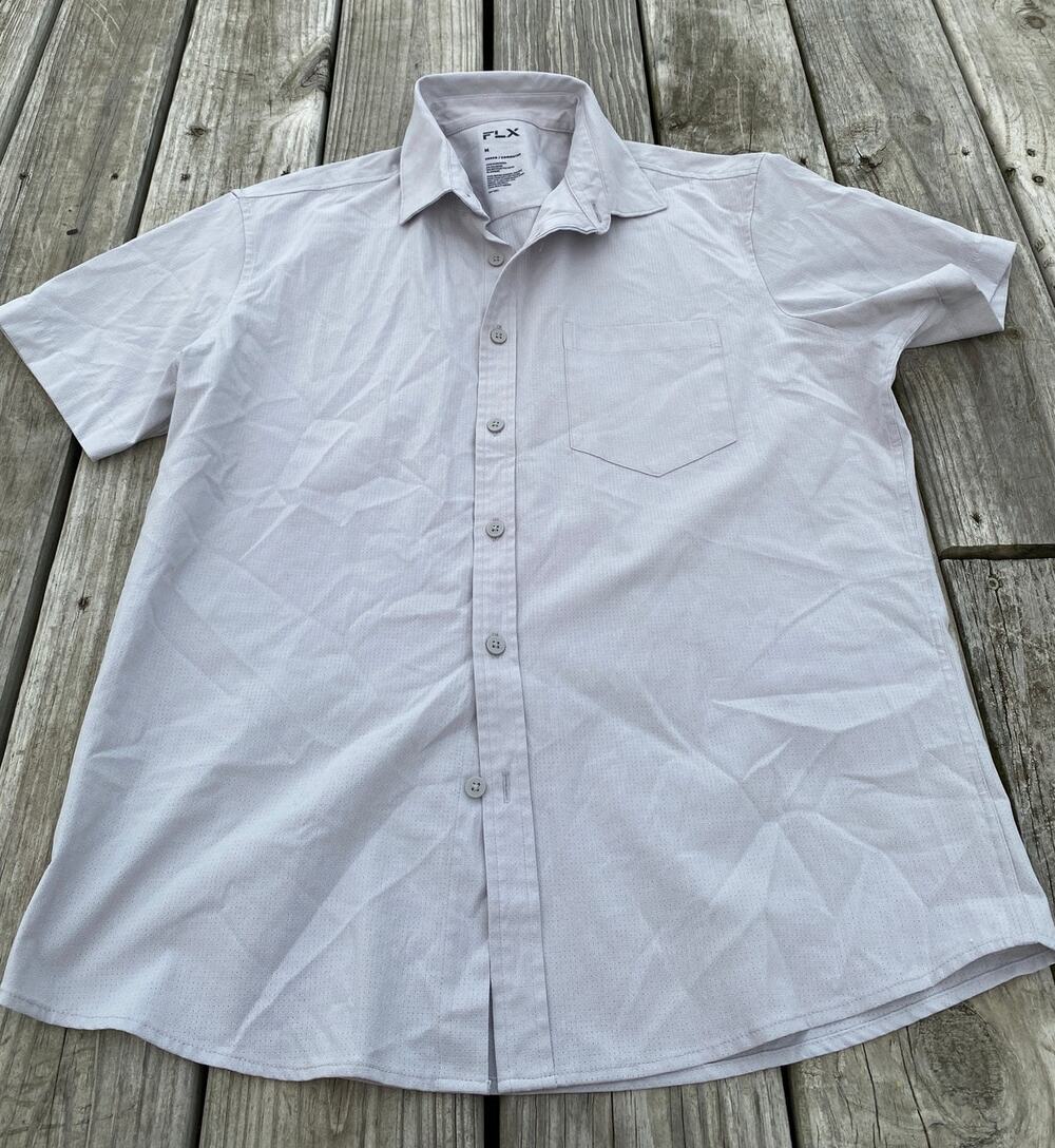 Men's FLX Urban/Commuter Button Down - Gray - Size M